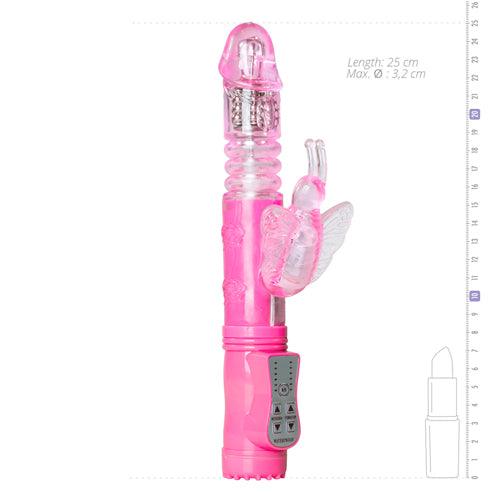 Stotende Butterfly Vibrator - Roze - PlayForFun