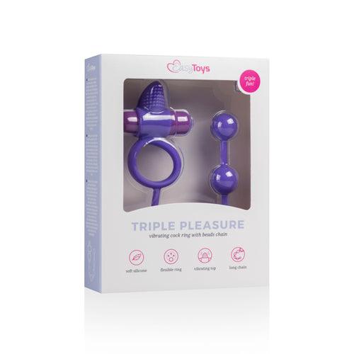 Triple Pleasure Koppelspeeltje - Paars - PlayForFun