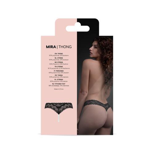 Underneath - Mira String Met Open Kruisje En Parelketting - PlayForFun