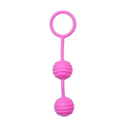 Vaginale Balletjes Horizontale Ribbels - Roze - PlayForFun