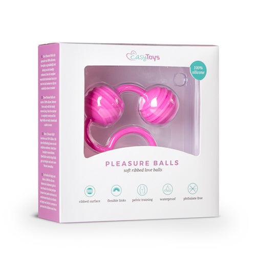 Vaginale Balletjes Horizontale Ribbels - Roze - PlayForFun