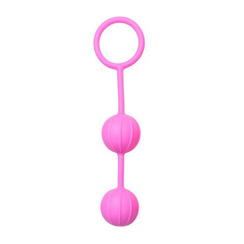 Vaginale Balletjes Verticale Ribbels - Roze - PlayForFun