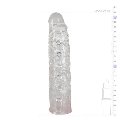 Verlengende Penis Sleeve - Transparant - PlayForFun