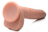 Vibrerende & Stotende Realistische XL Dildo met Zuignap en Ballen -16.5 cm - PlayForFun