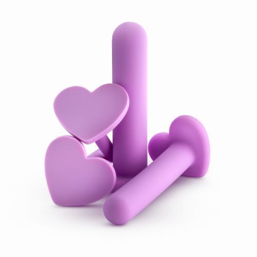 Wellness - Siliconen Vagina Dilator Set - Paars - PlayForFun