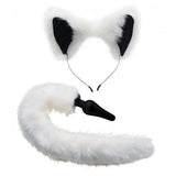 White Fox Buttplug & Haarband Set - PlayForFun