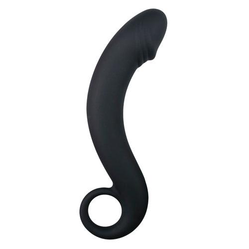 Zwarte siliconen prostaat dildo - PlayForFun