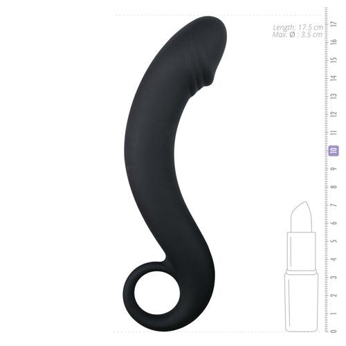 Zwarte siliconen prostaat dildo - PlayForFun